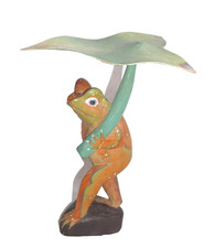 VINTAGE Frosch aus Holz