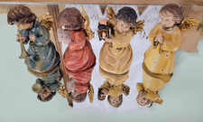 4 Engel Holz hand geschnitzt