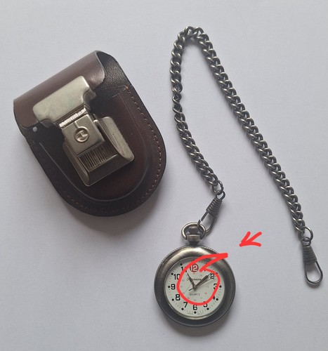 Taschenuhr 4cm mit - , kette
