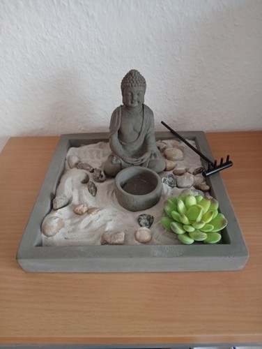 Zen garten mit - mit, buddha