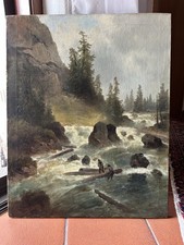 Seltenes Ölgemälde Hochkant