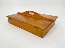 * KISTE TRUHE HOLZ SCHUHPUTZKISTE NÄHEN WERKZEUG TRAGBAR VINTAGE