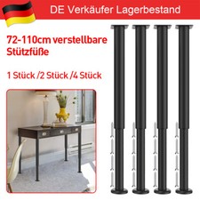 1/2/4x Tischbeine Eisen Optik 720-1100mm sehr stabil Tischfüße höhenverstellbar