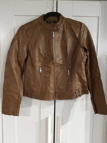 Stylische kunstlederjacke - kunstlederjacke, –