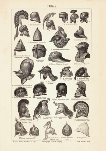 Helme historischer druck - historischer,