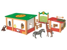 Playtive Holz Zoogehege, mit zweiseitig verwendbarer Futterstation - B-Ware