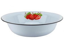 Emaille Schüssel RUND 4 Liter ca 32cm emailliert Becken Schale versch. Motive 