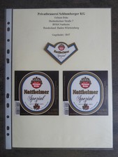 Bieretiketten, BW, Nattheim, Privatbrauerei Schlumberger KG (Ochsen Bräu)