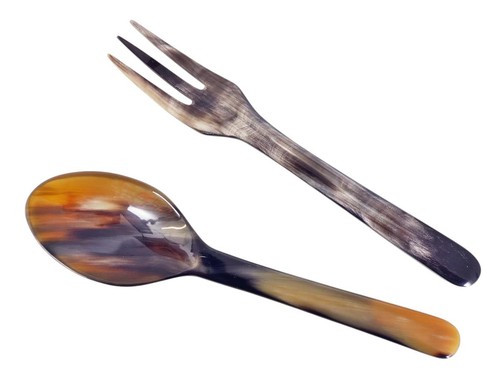 Horn salatbesteck classic - horn,