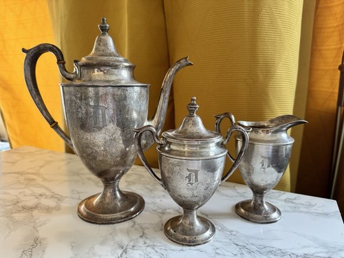 Antikes silber set service - antikes,