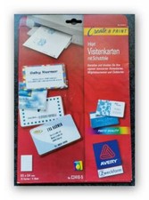 Inkjet Visitenkarten mit Schutzfolie - weiß - Avery Zweckform - C2410-5
