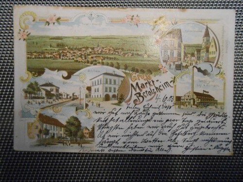 Markt berolzheim bahnhof - ak,