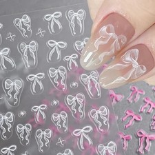 6pcs Schleifen Nagelsticker