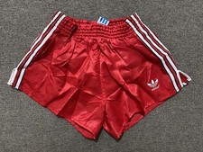 Vintage Adidas Sprinter Shorts 80s glanz racer Hose D5 M 80er West Germany rot