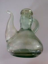 100 % recyceltes handgefertigtes Glas Öl & Essig Kanne ~ Karaffe ~ Made in Spain