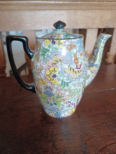 Vintage paisley kaffeekanne - vintage,
