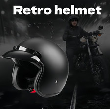 M,L,XL Helm Retro Motorradhelm