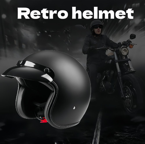 Helm retro motorradhelm - retro,
