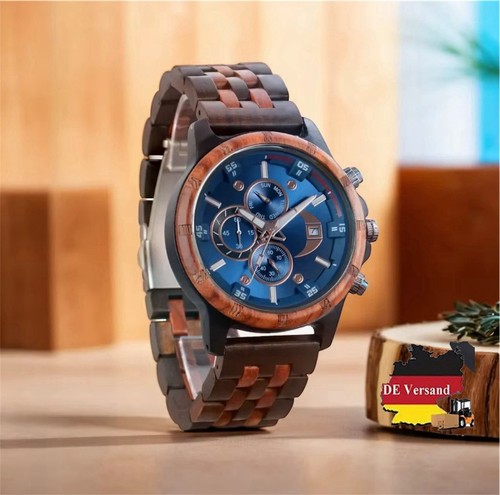 Chronograph männeruhr holzuhr - chronograph,