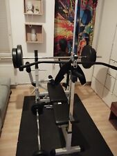 Gorilla Sports Hantelbank mit Langhantel ẞ"Stange Bizeps Curls Lattzug Beindips