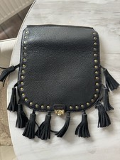 Zoé Lu Wechselklappe Bohemian you schwarz Gold fur best Buddy Leder Franzen