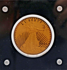 MEDAILLE: USA - 20 DOLLARS DOUBLE EAGLE 1933, 1/200 oz 999 Gold, St, COA, C33