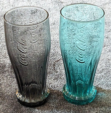 2 Coca Cola Glas türkis und grau