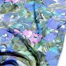 floraler Chiffon Stoff weich