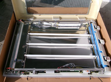 Werbebanner Lichtreklame außen durchlaufend für Steckdose Döner, Pizza RETRO