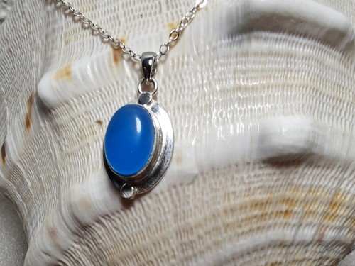 Edelstein blauer chalzedon - edelstein,