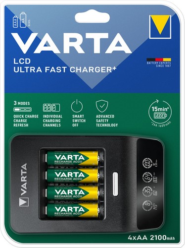 Varta ladegerät 2100mah - 2100mah, lcd