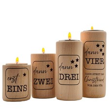 Teelichthalter Advent 4er-Set