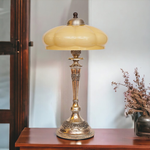 Art deco tischleuchte - tischleuchte, "silver