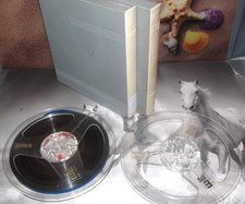 SCOTCH 2er Set Tonband+Leerspule 18cm GOLD SUPERLIFE 220/720m+Archivboxen 1970