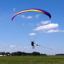 Paraglider split apart Towing