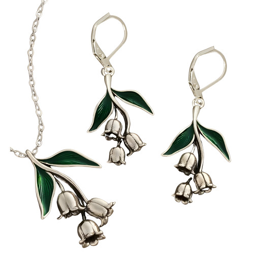 Maiglöckchen schmuckset - maiglöckchen,
