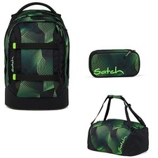 Schulrucksack Set Satch Pack Seismic Green 3tlg. mit Sporttasche u. Schlamperbox