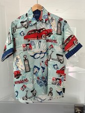 AUSGEFALLEN! VINTAGE Hemd XL  Regular Cut Kurzarm US CARS - SELTEN !!