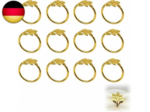 Serviettenringe gold 12 - serviettenringe, gold,