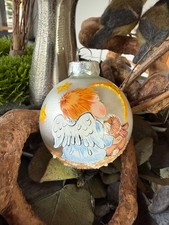 Glaskugel, Christbaumkugel, Weihnachtskugel, 6 cm, Engel, handbemalt