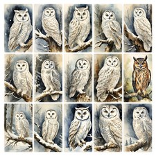 Eule Kunstdruck Tiermotiv