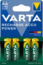4x Varta 2600mAh POWER Akku Typ Mignon AA ready to use incl 1 Aufbewahrungsbox