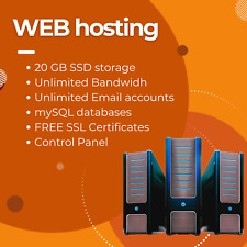 Zuverlässiges und günstiges Webhosting - 1 Jahr, 20 GB SSD, GRATIS SSL, Control Panel
