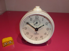 Junghans mechanischer Wecker grau weiß  Leuchtziffern