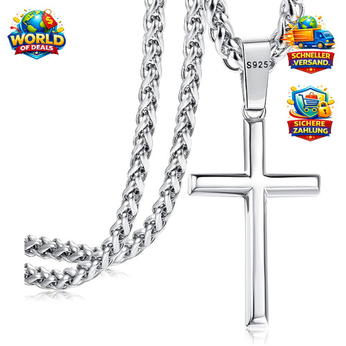 Kreuz kette 925 - kette, silber