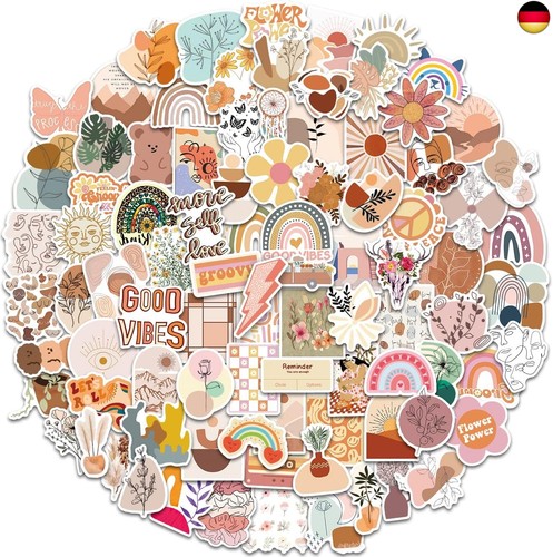 100 pcs boho sticker - pcs,