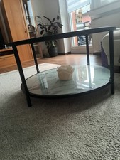 Couchtisch Marmor Optik, Hochglanz Weiß, Kaffeetisch Sofatisch