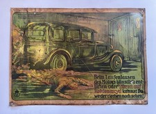 Blechschild kein Emailschild Berufsgenossenschaft  Abgase Oldtimer Werkstatt