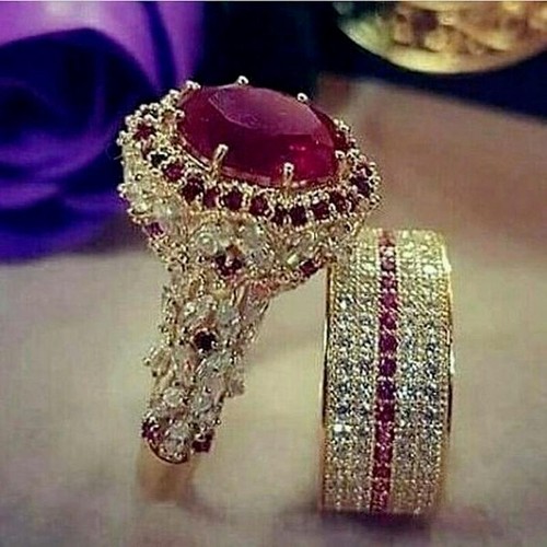 Rosa diamant 18k gelbgold - 18k,