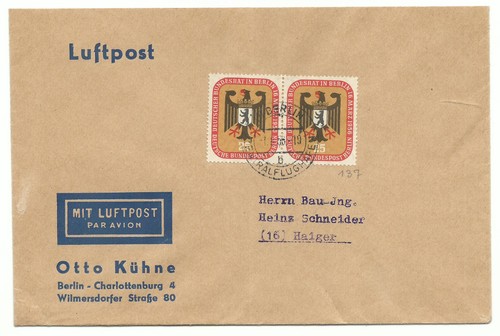 Berlin luftpost doppel brief - berlin, luftpost-doppel-brief